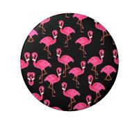 Joli badge rond en fer blanc imprimé flamants roses de 6 cm sur un seul côté, parfait pour une décoration personnelle et un cadeau, taille unique, Métal