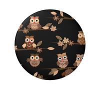 Joli badge rond en fer blanc imprimé sur un seul côté de 6 cm, idéal pour décoration personnelle et cadeau, taille unique, Métal