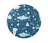 Joli badge rond en fer blanc imprimé sur un seul côté de 6 cm, parfait pour une décoration personnelle et un cadeau, taille unique, Métal