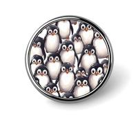 Joli badge rond en forme de bébé pingouin - Broche mignonne pour chapeaux et vestes - Décoration personnalisée - Accessoires de bijoux pour fête de mariage