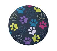 Joli badge rond imprimé patte de chien 6 cm sur un seul côté, parfait pour décoration personnelle et cadeau, taille unique, Métal