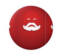 Joli badge rond imprimé Père Noël - Design en fer blanc durable avec impression sur un seul côté, parfait pour les cadeaux personnalisés et la décoration de vêtements, taille unique