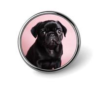 Joli badge rond noir en métal personnalisé pour vêtements, sacs, chapeau, broche imprimée humoristique, décoration de fête, accessoires pour homme et femme