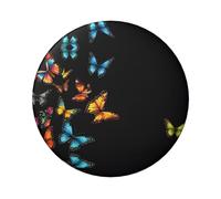 Joli badge rond papillon - Design en fer blanc durable avec impression sur un seul côté, parfait pour les cadeaux personnalisés et la décoration de vêtements, taille unique