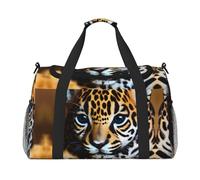 Joli bagage à main imprimé Jaguar pour femme et homme - Sac à bandoulière pour le yoga et les voyages, noir, One Size
