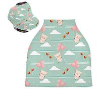 Joli Ballon En Forme De Coeur De Cochon Housse de Canopée pour Poussette,Siège de Voiture pour Bébé Dais Siège Auto Couverture D'Allaitement Pare-Soleil Respirant Extensible pour Bébé