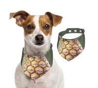 Joli bandana d'été en forme d'ananas pour chiens, lavables, réglables et triangulaires, bavoirs mignons pour chiens de taille moyenne et grande taille, chiots et chats de petite taille