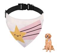 Joli bandana jaune avec sangle réglable en forme d'étoile filante pour chien, écharpe triangulaire pour animaux de compagnie, accessoires pour chiens, chiots, chats, décoration lavable en machine
