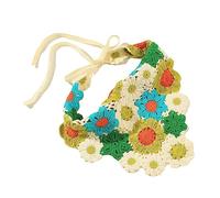 Joli bandana tricoté en crochet pour cheveux pour envelopper la tête pour tournesol, turban triangulaire, pour filles, photo P