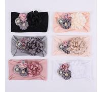 Joli Bandeau À Fleurs Pour Bébé Fille, Turban À Noeud Élastique, Couvre-Chef Pour Nouveau-Né, Accessoires Pour Cheveux De Princesse