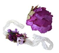 Joli bandeau à fleurs pour nouveau-né avec couvre-fesses pour garçons et filles, accessoires de séance photo pour bébé de 0 à 3 mois