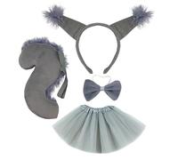 Joli bandeau avec oreilles d'écureuil et nœud papillon pour prendre des photos, bandeaux, carnaval, gants, jupe, oreilles et queue, ensemble animal et costume pour enfants équipements de jeu de rôle