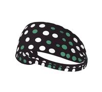 Joli bandeau de sport imprimé à pois - Large bandeau extensible - Unisexe - Style décontracté