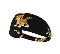 Joli bandeau de sport pour bébé Jaguar à motifs, bandeau élastique, adapté pour la course, le fitness, le cyclisme et d'autres sports.