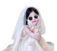 Joli bandeau en voile de tulle rose avec gants assortis, élégant, idéal pour les petites filles, occasions spéciales et cadeaux de récréation