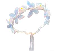Joli bandeau papillon et fleur avec perles pour petites filles avec ruban doux, parfait pour les fêtes d'anniversaire et une utilisation quotidienne pour les fêtes roses, les photos et un usage