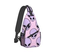 Joli bandoulière, dos, bandoulière rose Aliens Head Art, sacs fourre-tout, sac à bandoulière de gym cartable de randonnée en plein air pour hommes femmes