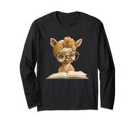 Joli bébé Lama pour Amoureux du Livre de Lecture Motif alpaga Animal Manche Longue