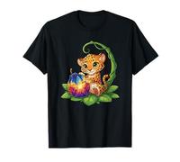 Joli bébé léopard avec Fleur Magique de la Jungle T-Shirt