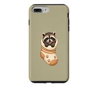 Joli bébé Raton Laveur dans Une Chaussette Confortable avec Motif Animal Mignon Coque pour iPhone 7 Plus/8 Plus