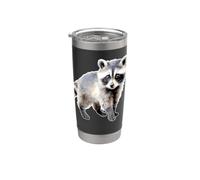 Joli bébé raton laveur Gobelet isotherme en acier inoxydable double paroi
