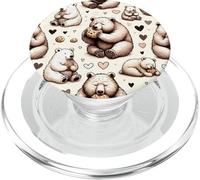 Joli Biscuit à Motif Ours Mangeant des Biscuits PopSockets PopGrip pour MagSafe