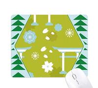 joli bleu vert blanc du japon tapis de souris green pine tree tapis en caoutchouc