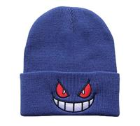 Joli bonnet brodé Anime - Élégant et chaud, parfait pour homme et femme (bleu, acrylique)