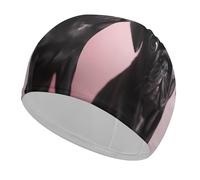 Joli bonnet de bain carlin noir haute élasticité pour cheveux longs courts et confortables pour réduire la traînée et protéger les cheveux