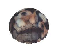 Joli bonnet de douche double couche imprimé bébé chien, bonnet de douche réutilisable, adapté à différentes longueurs de cheveux