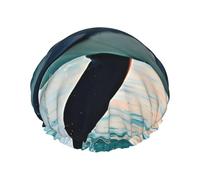 Joli bonnet de douche en forme de dauphin avec une double couche, maintient bien vos cheveux, que ce soit pendant la douche ou le bain.