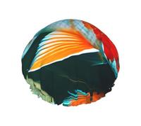 Joli bonnet de douche en forme de poisson koï avec une double couche, maintient bien vos cheveux, que ce soit pendant la douche ou le bain.