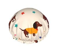 Joli bonnet de douche imperméable réutilisable pour femme - Couverture élastique pour le bain, le spa, les voyages et l'utilisation quotidienne
