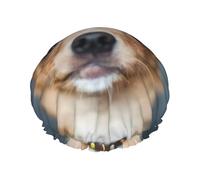 Joli bonnet de douche imprimé chihuahua, bonnet de douche doublé pour femme, réutilisable, double couche imperméable