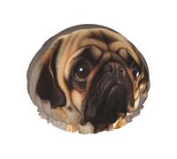 Joli bonnet de douche réutilisable et imperméable pour homme et femme avec bande élastique - Bonnet de bain double couche lavable pour toutes les coiffures - Facile à transporter