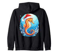 Joli Bonnet de Père Noël Hippocampe côtier Motif Hiver Sweat à Capuche
