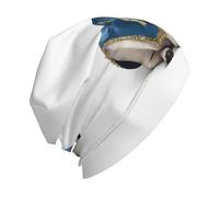 Joli bonnet imprimé chien pour femme, bonnet unisexe avec tête de mort, bonnet d'hiver, doux et confortable, bonnet de chimio, bonnet de sommeil confortable pour la perte de cheveux, multi-usage comme