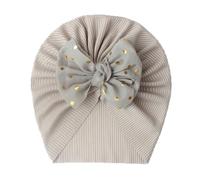 Joli bonnet tricoté pour bébé avec nœud, couvre-chef léger multicouche pour nourrissons, tout-petits, convient de zéro à trois ans, adapté aux vêtements décontractés, lavage à la main recommandé pour