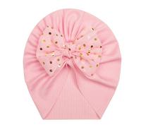 Joli bonnet tricoté pour bébé avec nœud, couvre-chef léger multicouche pour nourrissons, tout-petits, convient de zéro à trois ans, adapté aux vêtements décontractés, lavage à la main recommandé pour