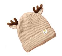 Joli bonnet tricoté pour bébé en laine avec bois de cerf - Convient pour un anniversaire ou un cadeau - Chapeaux tricotés pour hommes, femmes, bébés garçons et filles pour motifs de photographie de