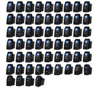 Joli ¿¿ Bouton-Poussoir ¿¿Tanche Pour Voiture Et Bateau",Lampe ¿¿ Led Bleue,Marche Et Arr¿¿T,Spst,Style Carling Arb,5 Broches,12v,"24v - Type 1 Switch