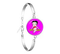 Joli bracelet Betty Boop de style américain avec cabochon en verre fait à la main