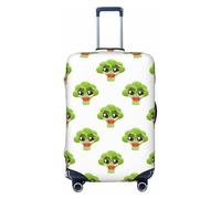 Joli brocoli drôle de dessin animé de voyage - Housses de protection élastiques pour valises de 45 à 71 cm, Noir, Mediano