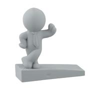 Joli butoir de porte décoratif avec base antidérapante, protection de sol et de porte en plastique souple pour la maison, le bureau, facile à nettoyer pour les portes légères, blanc, gris, noir