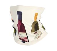 Joli cache-cou en forme de bouteille de vin UPF 50+ - Masque de protection UV - Cache-cou respirant - Bandana de randonnée pour homme et femme