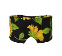 Joli cache-oreilles et yeux imprimé tournesol doux et occultant pour adultes et enfants