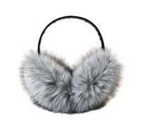 Joli cache-oreilles tendance en laine chaude anti-gel pour fille, gris, taille unique