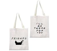 Joli cadeau d'amitié avec inscription « Friends I'll Be There for You » - Trousse à maquillage humoristique pour les fans d'amis, Be There for You Eu, L,