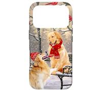 Joli Cadeau de Noël Golden Retriever Merry Christmas Coque pour iPhone 17 Pro