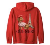 Joli Cadeau Teckel Paris Oui-Ner Ouiner Wiener Tour Eiffel Sweat à Capuche
